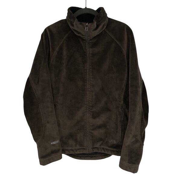 Mountain HardWear Womens Windstopper Fleece Jacket Brown Medium Full Zip Outdoor - Picture 1 of 14
